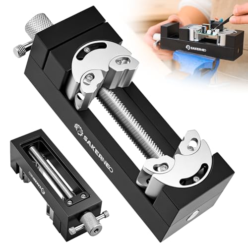 SakerNeo Fractal Vise, Self-Adjusting Drill Press Bench Vice (Black) - color: Black