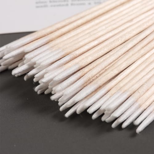 Fcozpjk 200PCS Precision Tip Cotton Swabs with Wooden Sticks - color: Single Head