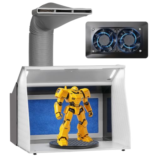 VEVOR Airbrush Spray Booth Portable Hobby Airbrush Paint Spray Booth Kit - color: Blue