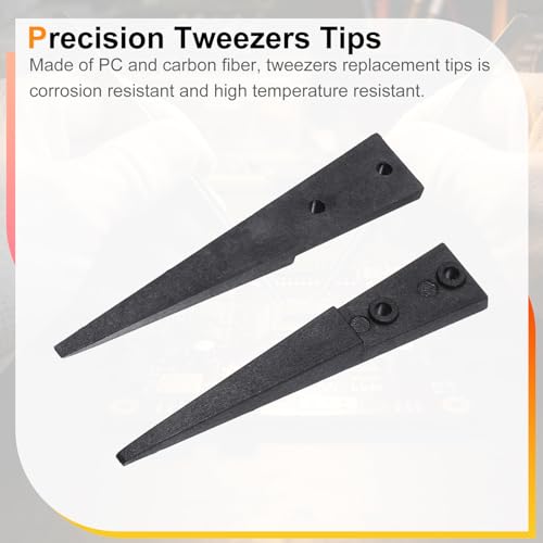 HARFINGTON Tweezers Replacement Tip Set Model 00 Anti Static Precision - style: 0
