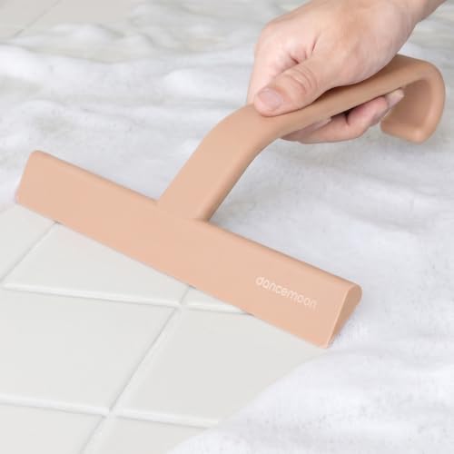 dancemoon JustHang Shower Squeegee with Built-in Hook, 10-Inch Terracotta - color: Terracotta, size: 10 Inches