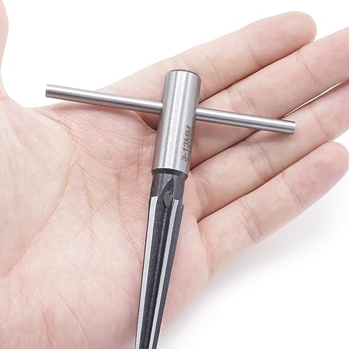 6-Flute Tapered Reamer 1/8 to 1/2 Inch T Handle for Guitar Luthier
