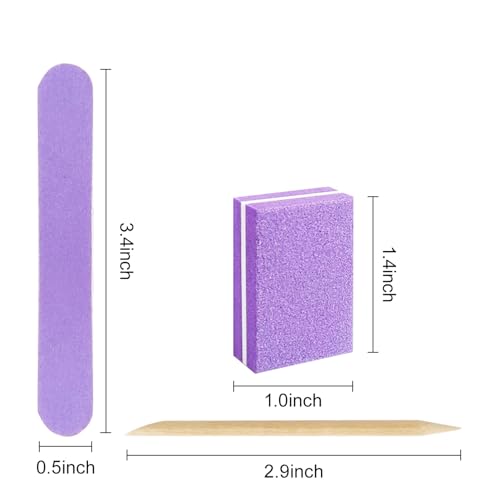 Lokyango Disposable Manicure Tool Kit (Purple, Count, 40, 80/100 Grit) - color: Purple