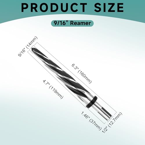 9/16" Chucking Reamer Tapered Drill Bits to Align & Enlarge Holes
