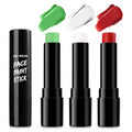BADCOLOR 3PCS Red White Light Green Halloween Makeup Accessories, Full-Coverage Hypoallergenic Facepaint Kit for Witch Zombie Monster Vampire Skeleton Costume Party - color: 3PCS Red & White & Light Green
