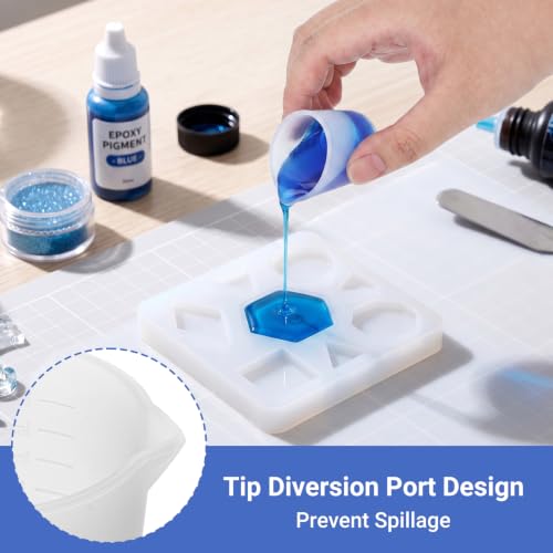 Gartful 10Pcs 30ml Silicone Measuring Cups with Spout for Resin Epoxy - size: Small-30ml*10