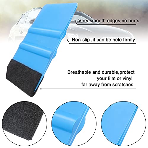 Frienda 12 Pcs Felt Edge Squeegee for Vinyl, 4 Inch Plastic Edge Tool