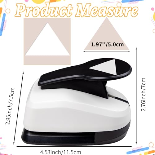 Triangle Hole Punch 1.97 inch Triangle Shaped Punch for Crafts Scrapbooking - style: Triangle