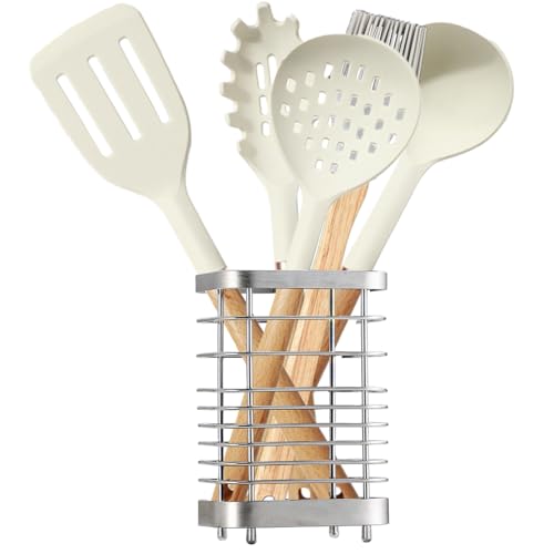 Utensil Holder, Silverware Organizer Cutlery Drainer Silver 5.9" - color: Silver, size: Large