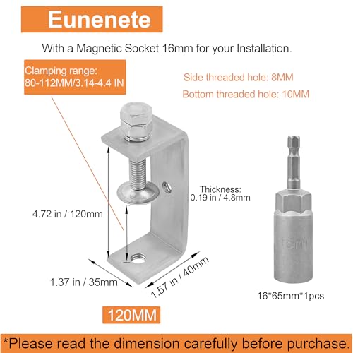 304 Stainless Steel C-Clamps,120mm Heavy Duty Tiger Clamps for Woodworking,C-Clamp 2 pack - size: 120mm-2 Pcs