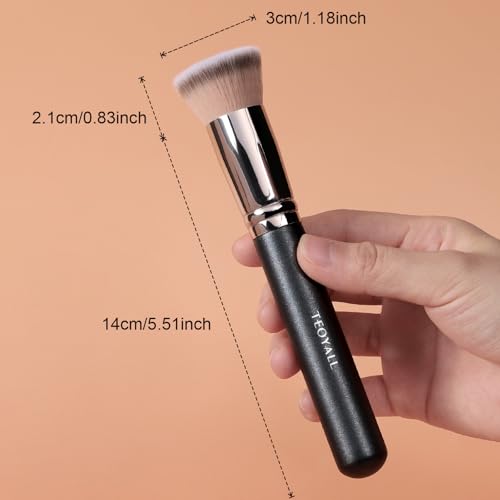 TEOYALL Kabuki Foundaiton Brush, Flat Top Dense Buffing Brush for Liquid - style: Kabuki Foundation