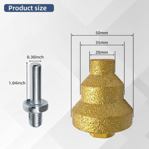 Diamond Step Drill Bit Set 20mm/35mm/50mm, Diamond Brazed Multi-Layer Chamfer Drill Bits with M10 Thread, Hole Opener for Tile, Concrete, Marble & Stone