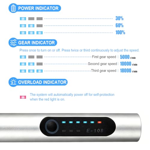 Silver Cordless Engraving Pen with 30 Bits,USB Electric Engraver Kit - color: Silver