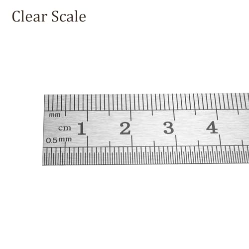 5pcs Metal Straight Edge Ruler 150mm 6" Stainless Steel cm Rulers
