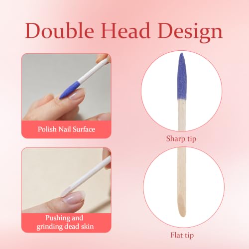 50Pcs Sanding Sticks Double End Matchsticks Sanding Twigs - color: Purple