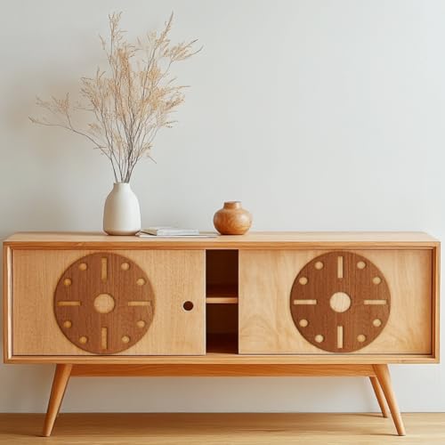 Round Clock Router Template Circle Acrylic Router Template with Clock Dials for Woodworking Drawing Inlay Templates Charcuterie Board Decorative Templates - style: Round Clock