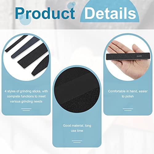 Honoson 60 Pcs Sanding Sticks for Plastic Models Water Drop Moon Style - style: Style 1