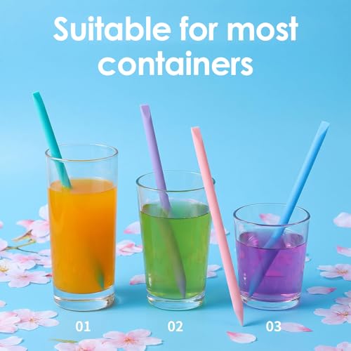 Silicone Stir Sticks - 4 Pcs Reusable Epoxy Mixing Sticks, Pointed Mixing Stick for Paint, Mix Resin, Arts, Crafts, Handmade Crafts, Stirring Rods (4 Colors)