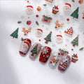5D Embossed Christmas Nail Stickers Santa Elk Xmas Tree Nail Art Decals Self Adhesive Pegatinas Uñas for Women Nail Supplies Art Design Stickers - color: Christmas-3867
