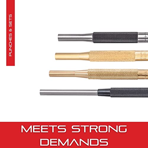 Starrett Steel Center Punch, 4-1/4" Length, 5/32" Dia - size: 4-1/4" Length; 5/32" Diameter