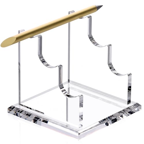 SANRUI 3 Tier Acrylic Pen Holder Display Stand, Clear Desk Pencil Rack - style: 3 Tier