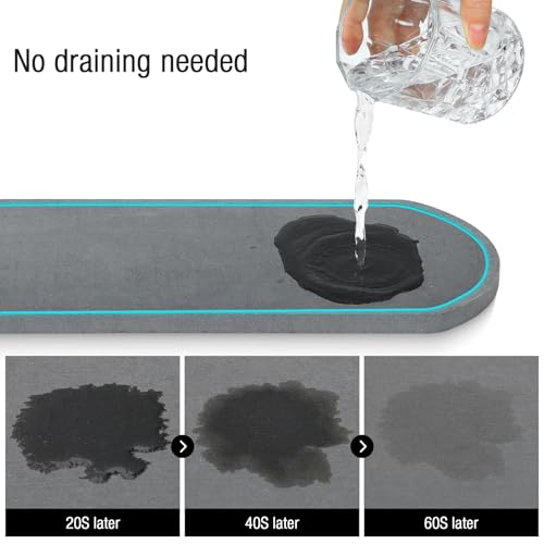 Sink Caddy Sponge Holder for Kitchen with Stone Drying Mat & Brush Holder - color: Silver