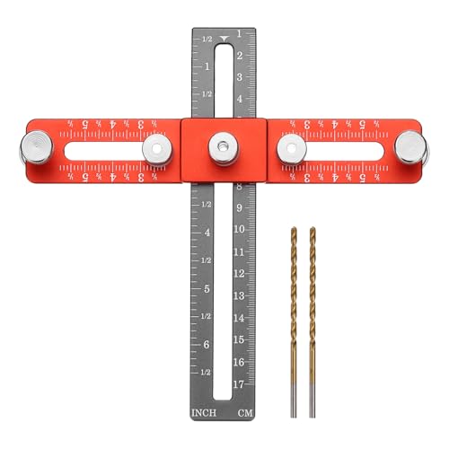HARFINGTON Adjustable Cabinet Hardware Jig Cabinet Handle Template Tool - color: Orange