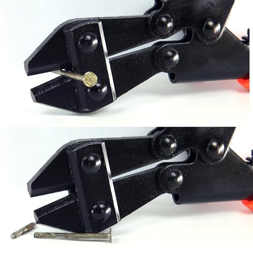 Mini Bolt Cutter,Small Heavy Duty Wire Cable Cutter with Soft Grip Anti-Slip Handle,Sharpen Cutting Edge,Wire Cutter,One Hand Operation,Small and Portable Design