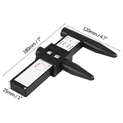 Wheel Rim Gauge, PCD Bolt Pattern Measuring Tool Ruler for 4 5 6 8 Lug Wheels Studs Inch Metric Size Lightweight Durable Plastic Easy Fit Car Truck SUV