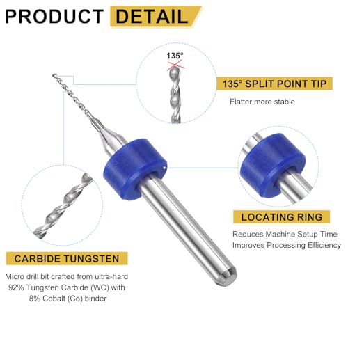 PATIKIL 30 Pack 0.7mm Micro Drill Bits Carbide Tungsten Steel - size: 0.7mm
