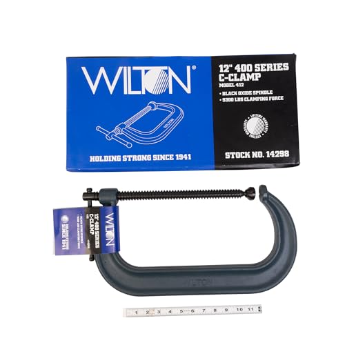 Wilton C-Clamp, 12-1/4" Opening, 6-1/4" Throat, 9300 Lbs. Clamping Force (Model 412) - size: 12-1/4 in., style: Pack of 1