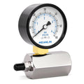 MEANLIN MEASURE 0-60Psi 2" Steel Double Graduated Air Test Pressure gauges, 3/4" FNPT Connection, -3-2-3% Accuracy - size: 0-60Psi, style: Chrome Body