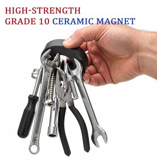 Grade 10 Ferrite Ring Magnets, 60 mm OD x 32 mm ID x 10 mm, 3 Pack