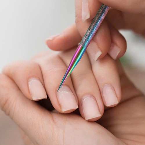 2Pcs Stainless Steel Cuticle Pusher Portable Nail Cleaner Remover Dead Skin Polish Peeler Cutter Professional Pedicure Nail Art Care Nails Cleaning Cuticle Stick for Fingernails Toenails Manicure - color: Multicolor