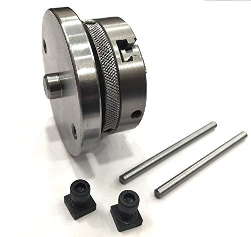 MILLING INDEXING 4"/100 ROTARY TABLE QUALITY PRECISION HORIZONTAL VERTICAL WITH SUITABLE M6 CLAMP KIT & SMALL CHUCK (WITH 65 MM 3 JAWS SELF CENTERING CHUCK) - style: (WITH 65 MM 3 JAWS SELF CENTERING CHUCK)