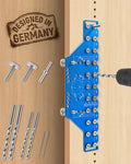 11-Hole Shelf Pin Jig,Hinge Template, Cabinet Hardware Drilling Tool,Colbat
