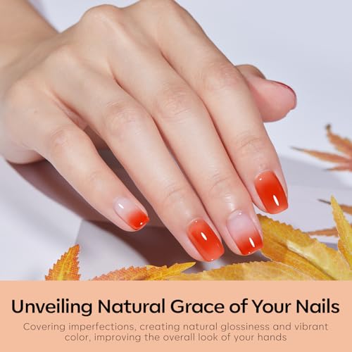 modelones Fall Jelly Tortoise Gel Nail Polish Set, 6 Colors - color: A A2 Vintage Jelly