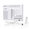 MEEDEN Micro Fineliner Drawing Pens: 0.6mm Needle Nib, 6 Pack, Black Ink - style: 0.6mm Needle Nib