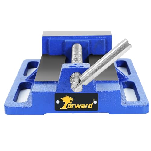Forward Q194A 4 Inch Drill Press Vise Portable Bench Vise with Slotted Base - size: 4 Inch