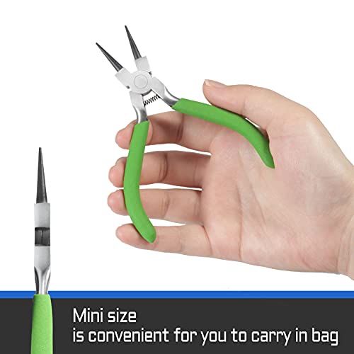 Round Nose Pliers 4" Precision Jewelry Making Pliers with Smooth Jaws for Wire Looping & Beading - style: ‎Round Nose Plier