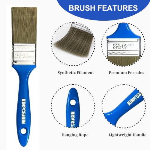 King Origin 1.5 Inch Paint Brush Set, 40 PCS 1-1/2 Inch (38mm) - color: 40 Pack, 1.5 Inch