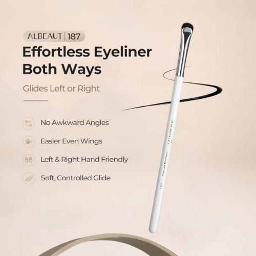 Albeaut Eyeliner Brush, Crescent-Shaped Eyeliner and Brow Brush - style: 187 curved eyeliner