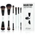 Jessup Makeup Brush Set 6pcs Double Sided Makeup Brushes for Face Eye T501 - style: T501-6pcs
