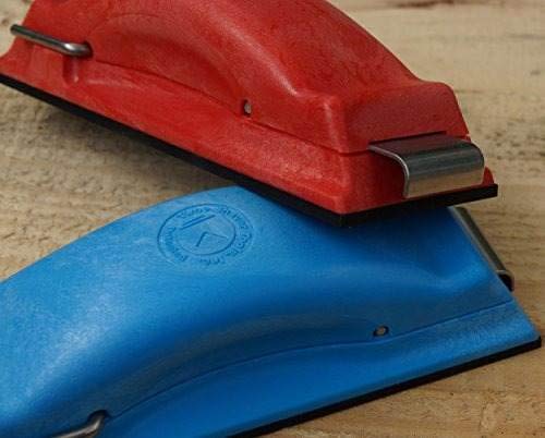 Time Shaver Tools Preppin’ Weapon Ergonomic Sanding Block, for Wet and Dry Sanding! Easy to Load, Plain Paper Sander! Red And Blue (2 Pack) - color: Red and Blue
