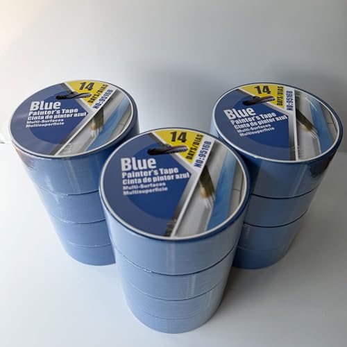 From Plain To Beautiful In Hours 14 Days Painter's Tape, 2 Inch x 60 Yard, Blue Masking Tape for Multi-Surfaces, 12 Pack - size: Pack of 12