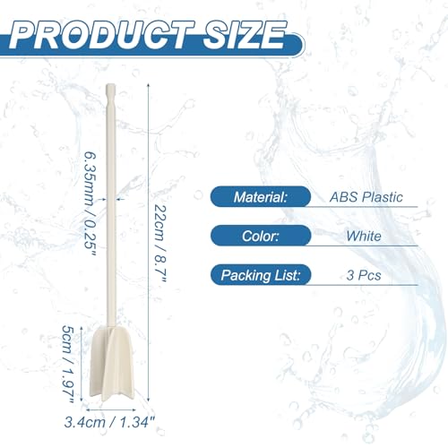 PATIKIL 3Pcs Silicone Resin Mixer Paddles, 8.7" Paint Stirrers, White - color: White, size: 8.7"