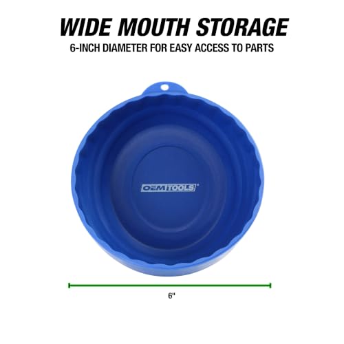 OEMTOOLS 25334 Magnetic Nut Cup Holds Up to 5 lbs. of Nuts, Bolts, & Screws - color: Blue