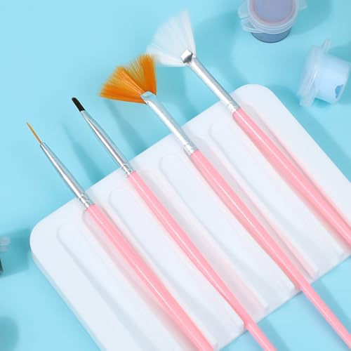 2pcs Paint Brush Holder, Silicone Washable Paintbrush Organizer Stand