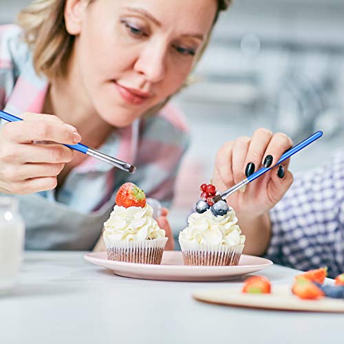 Patelai 10 Pcs Food Safe Paint Brushes Fondant Tools Cake Painting, Blue - color: Blue