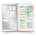 INFUNLY Bookmark Metal Journal Stencil Planner Stencils 4X7 Inches Stainless Steel Painting Stencils Kit Metal Frame Drawing Stencil Templates for DIY Engraving Painting Scrapbooking - color: Journal Metal Stencil